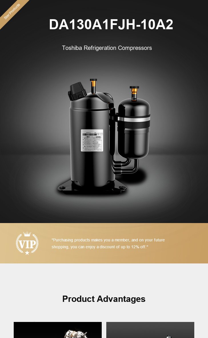 Toshiba Compressor DA130A1FJH-10A2, technical parameters pdf, structure diagram